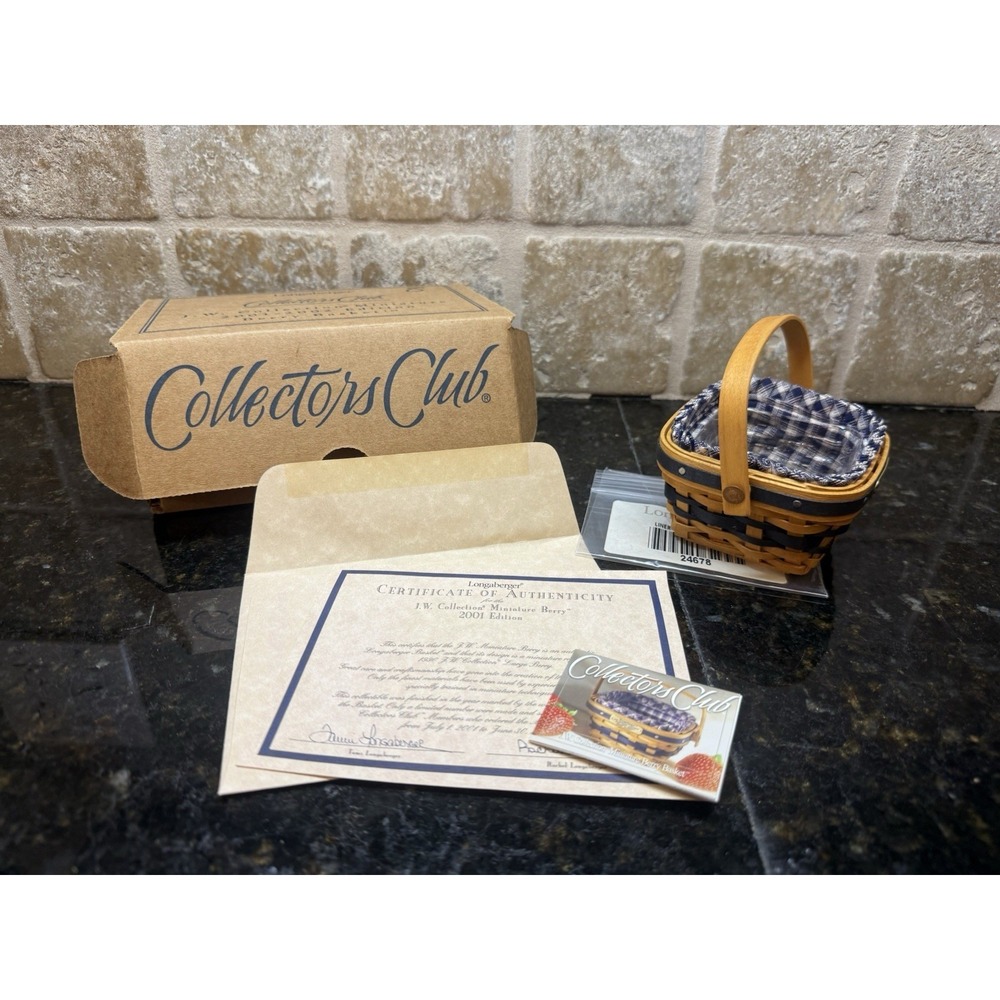 Longaberger Collectors Club JW Miniature 2001-2002 Berry Basket Combo NEW